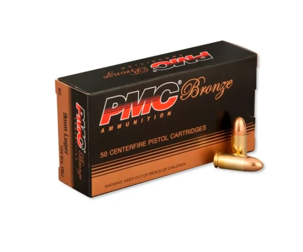 Balas calibre 9mm (PB) PMC 124 gr a Balas calibre 45 Auto FMJ